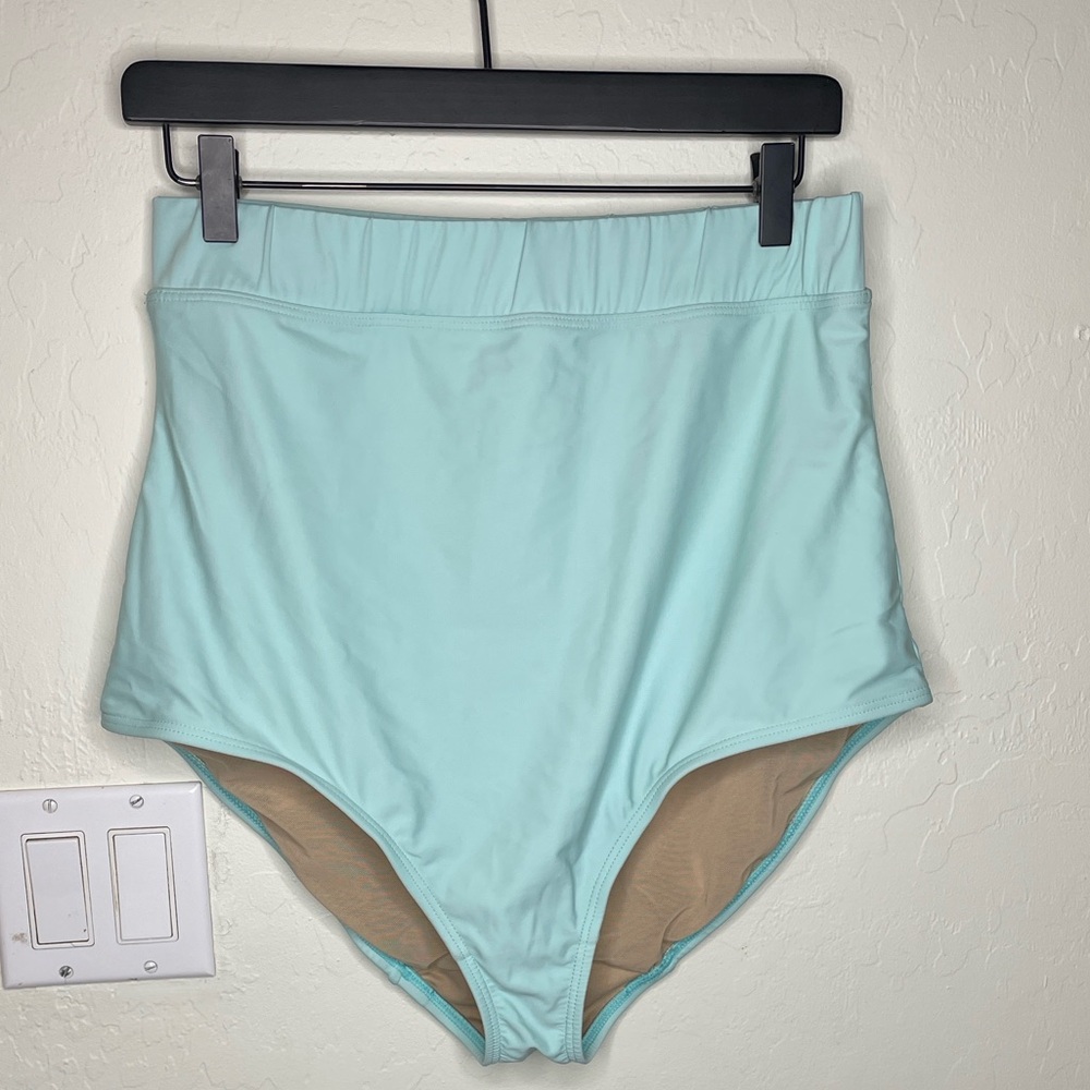 Swim by Cacique Size 18 Elegant Mint High-Waisted Bikini Bottom